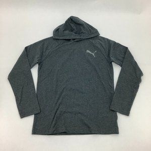 Puma | Men's Hooded Long Sleeve Shirt | Dark Grey